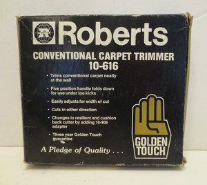 ROBERTS Conventional Carpet Trimmer 10-616 in Box