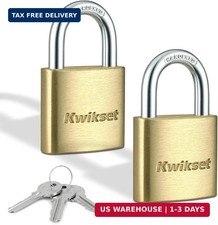 Brass Padlock with Hardened Steel Shackle, Indoor Outdoor Cabinet and St