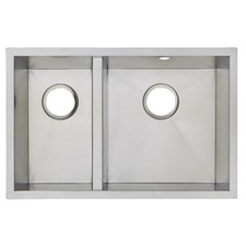 Kitchen Sink 1.5 Bowl Stainless Steel Rectangular Basin Modern (W)45x(L)69.2cm