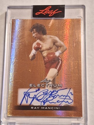 2025 RAY MANCINI LEAF ELECTRUM AUTOGRAPHED AUTO BOXING CARD /20