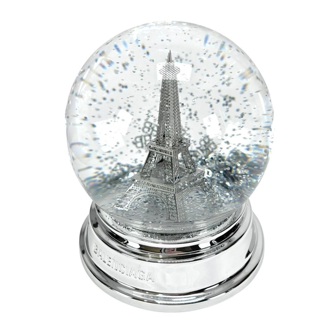Authentic BALENCIAGA Snow Dome Snow Globes Silver Glass Limited item thumbnail 5