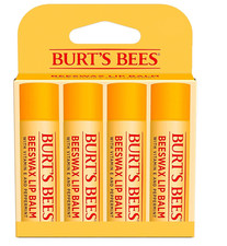 Burt's Bees Lip Balm - Original Beeswax, Lip Moisturizer With Responsibly 4 Tube
