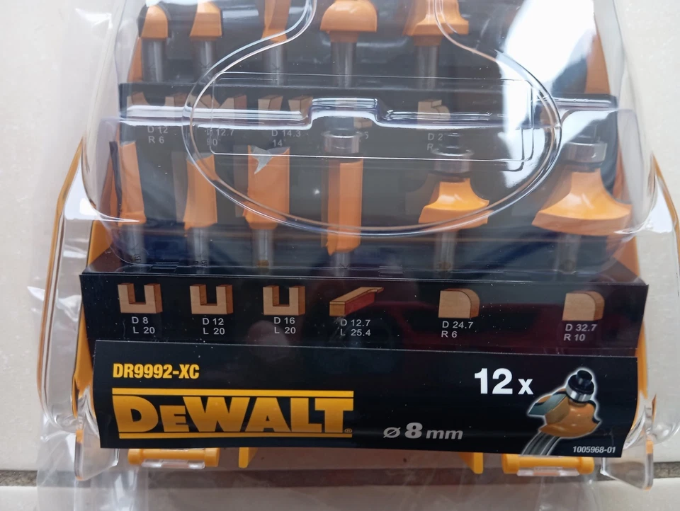 neuf coffret fraise 12 pieces DEWALT 8 MM DR9992 XC - Photo 3/4