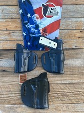 Vintage Don Hume Black Leather OWB Holster 009K For Colt 45 1911 Commander 4 1/4