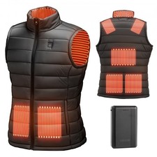 VEVOR Heated Vest, Men Electric Heating Vest with 16000 mAh Battery Pack, 8 Heat
