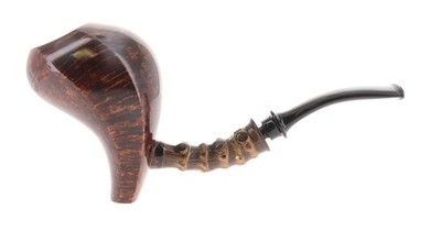Piero Vitale Pipe * 1 LUNA BAMBOO smooth brown shape stand up ballerina