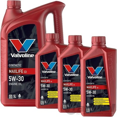 1x5L+3x1L VALVOLINE MAXLIFE C3 5W-30 MOTORÖL passend für BMW LL04 MB 229.51/.31