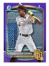 2025 Bowman Chrome #BCP-173 Deivid Coronil Purple Refractor /250 1st Prospect