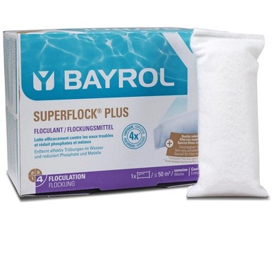 Superflock Plus 1,0 kg von BAYROL | 8 Flockkartuschen für kristallklares Wasser