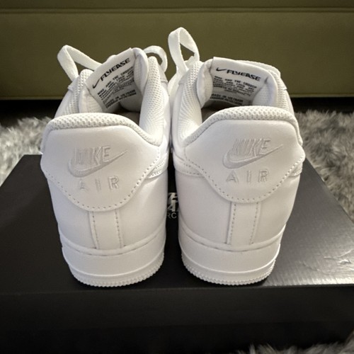 Nike Air Force 1 FlyEase White Men's Breathable Leather Casual Sneakers - Picture 5 of 5