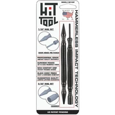 HIT Tool 1/32 In. & 2/32 In. x 7 In. HSS Steel Hammerless Spring Loaded Nail Set