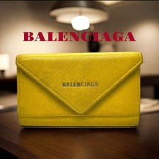 Balenciaga Tri-Fold Key Case Leather Yellow Limited Edition Luxury designer ite
