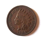 Antique 1908-S USA Indian Head Cent Penny, Small Letters
