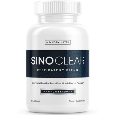 SinoClear Lung Detox & Sinus Pressure Relief Supplement 60 Caps Clean and Nat...