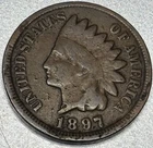 1897 Indian Head Cent Good Condition Penny 1c Cent - 0037