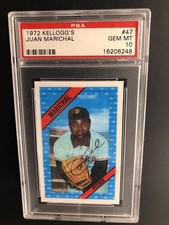 1972 KELLOGG'S  3-D SUPER STARS #47 JUAN MARICHAL GIANTS HOF PSA 10 GEM MINT