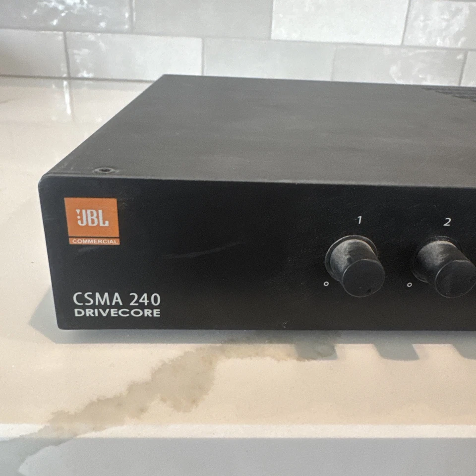 JBL CSMA240 Commercial/Restaurant 2 x 40w Amplifier 4ohm/8ohm/70V/100V, 8 inputs - Image 4 of 4