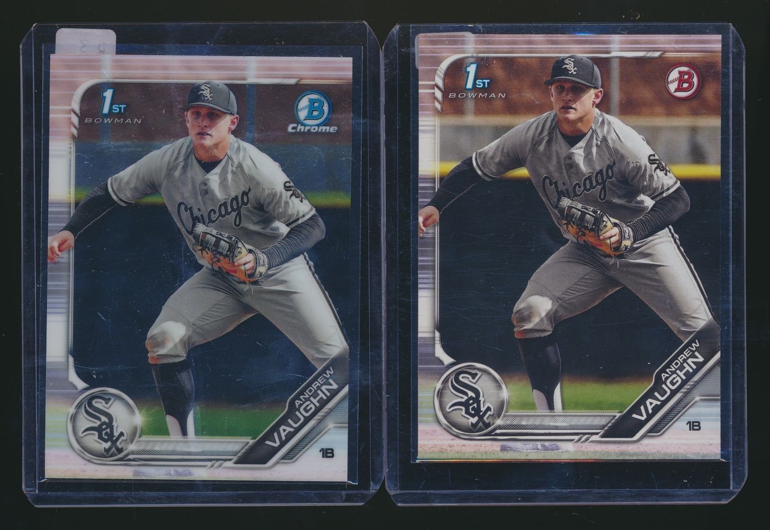 2019 BOWMAN & BOWMAN CHROME 1ST PROSPECT 2 CT ANDREW VAUGHN WHITE SOX