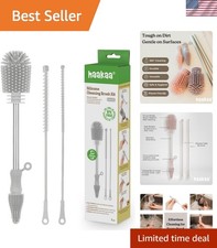 Silicone Cleaning Brush Kit   Ultimate Household Brushes for Bottles and Crev...
