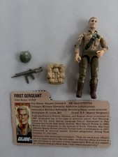 Vintage GI Joe 1983 Duke First Sergeant Action Figure w Rifle Helmet Card