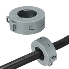 23mm Ferrite Cores Ring Clip-On RFI EMI Noise Suppression Cable Clip, Grey 1pcs