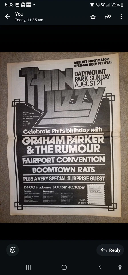 Hot Press Irish magazine Rory Gallagher collectable rock history - Image 3 of 4