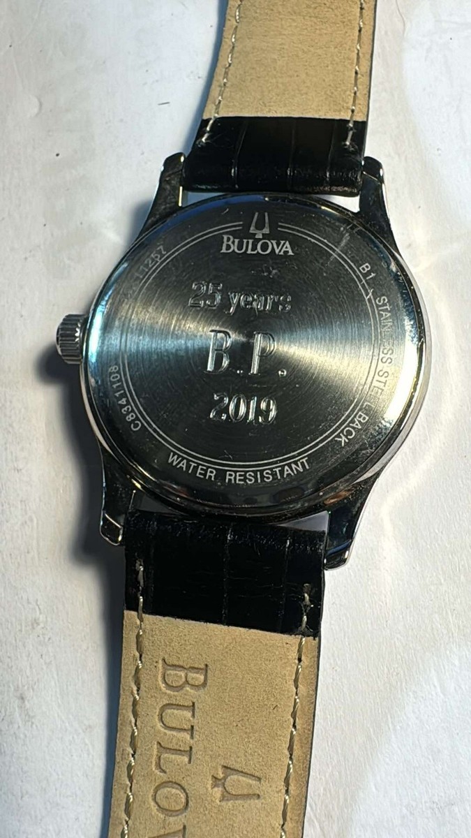 38mm Mens SS Bulova C8341108 watch Clark University Worchester MA