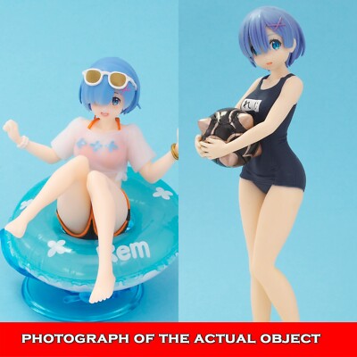 Re Zero  Figure rem　ramu  Anime japan Figure school swimsuit　rem set of 2