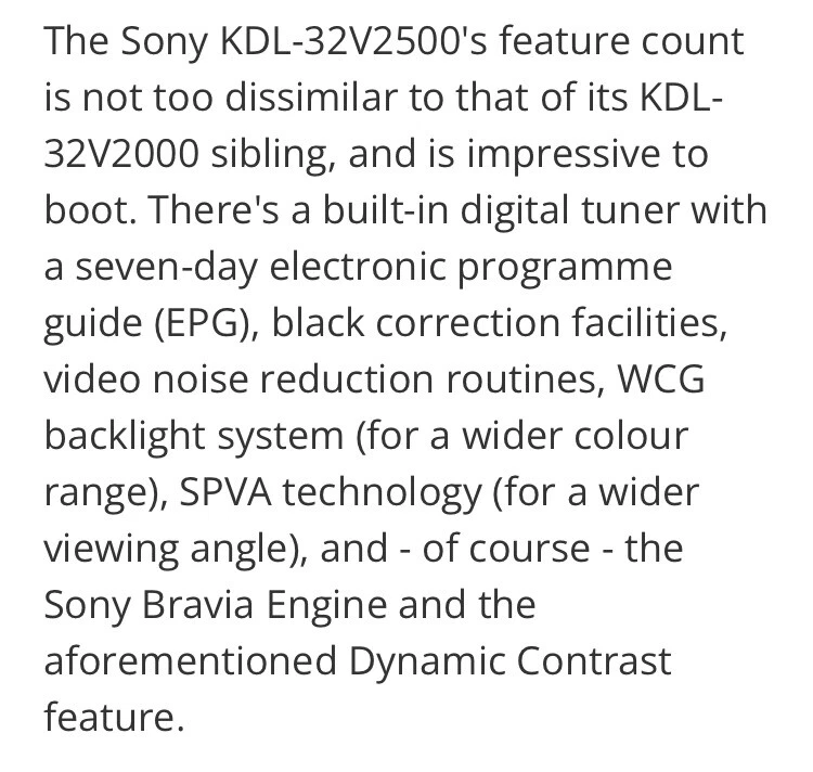 Sony Bravia KDL-32V2500 32” inch HD LCD HDMI TV Digital Television + Remote - Image 4 of 4