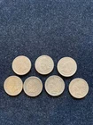 7 PC LOT 1859-64 COPPER NICKEL INDIAN HEAD PENNIES XF-AU