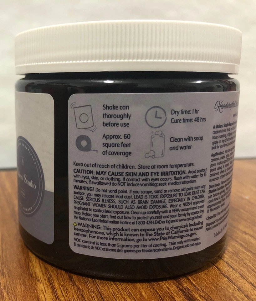 LOTE - 6 FRASCOS DE pintura de tiza Black Rescue Restore 16 oz. CADA UNO Foto 4 de 4