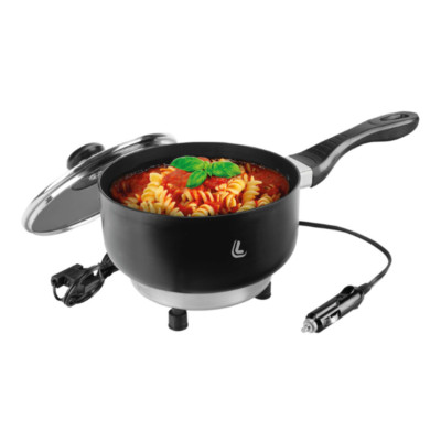 Elektrischer Kochtopf 12V 170V Kochen Erwärmen Lebensmittel Pfanne 18cm Antihaft