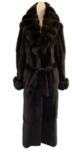 High Quality Sheared Female Mink Fur With Authentic Chinchilla,extra Long,belt