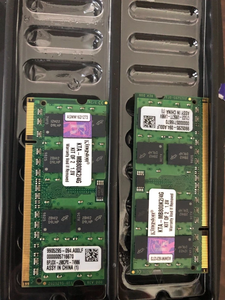Kingston KTA-MB800K2/4G Apple P/N: MB413G/B 4GB Memory Kit (2x2GB) #3S - Image 3 of 4