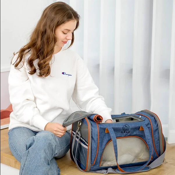 Portable Pet Dog Backpack Breathable Cat Carrier Bag Airline Approved Transport - Image 2 of 4