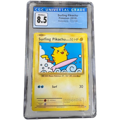 Surfing Pikachu graded CGC 8.5 for sale on eBay