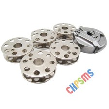 1 SINGER Spulenkapsel #45751 (nicht 45750) + 5 Featherweight spule 221 222 301