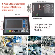 4 Axis Offline CNC Controller Control System 500KHz G Code for Carving Engraving