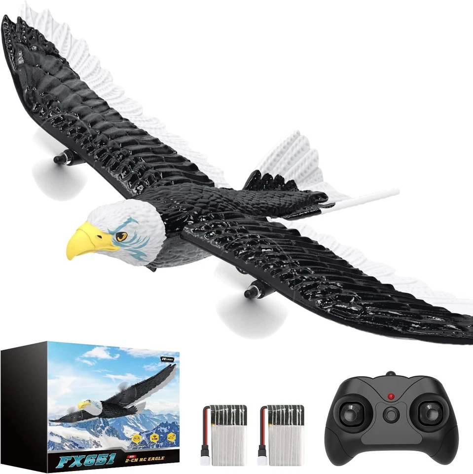 Realistic Remote Control Bald Eagle Airplane with 2 Batteries & 22-Min Flight - Image 3 of 4