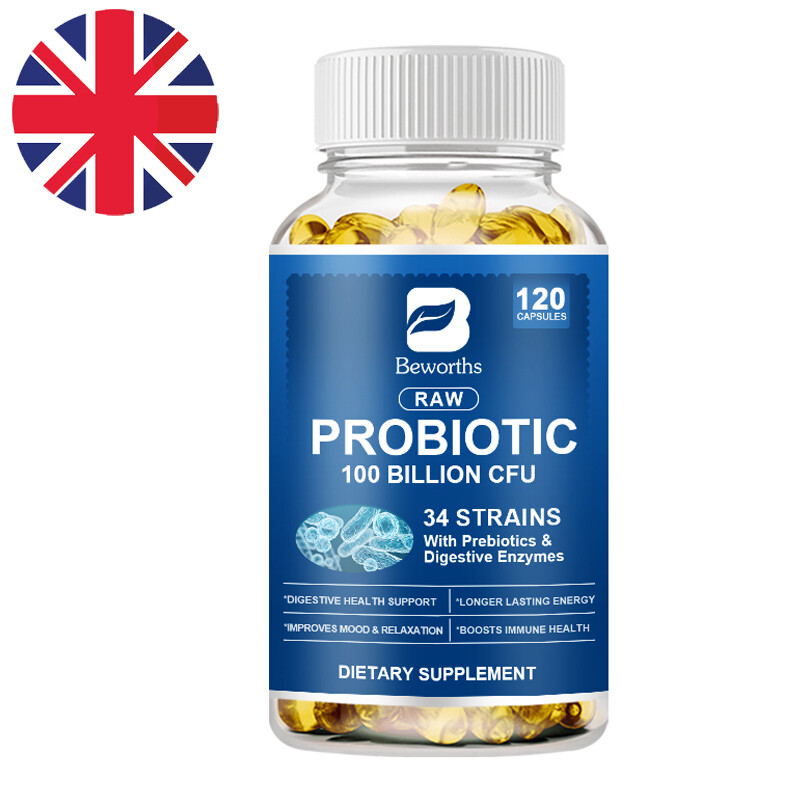 100 miliardi di capsule enzimatiche probiotiche CFU immunità supporto digestivo salute dell'umore