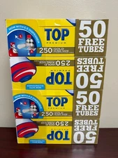 TOP Gold Light King Size 250ct Each -4 Pack Cigarette Tubes~Ships in Box