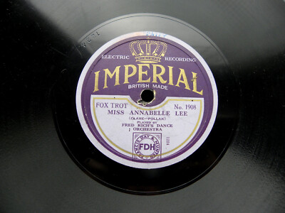 1075/ FRED RICH-Miss Annabelle Lee-rec. ca. 1927 Our Bungalow of-78rpm Schellack