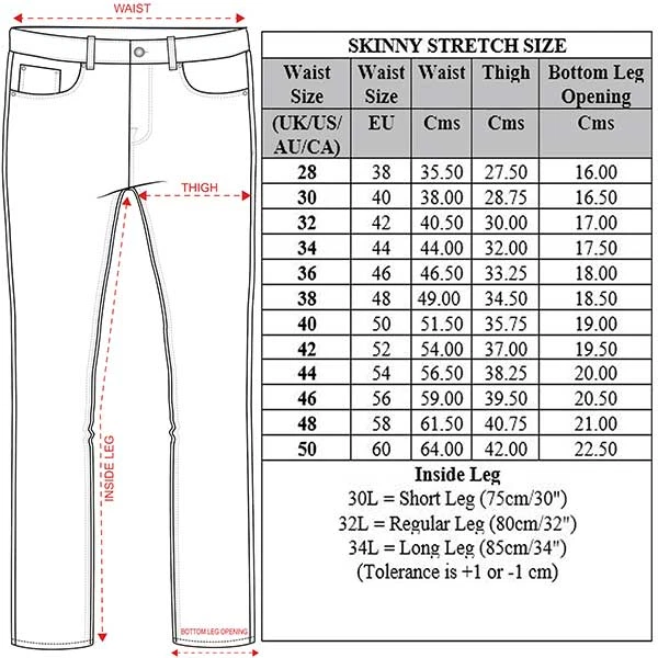 Enzo Mens Chino Trousers Slim Fit Stretch Cotton Jeans Pants All Waist Sizes - Image 2 of 2