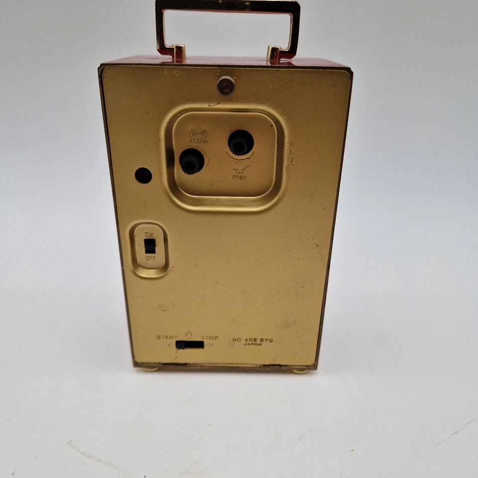 Vintage Rhythm Mantel Clock with Rotating Pendulum - Fully Working - Image 4 of 4