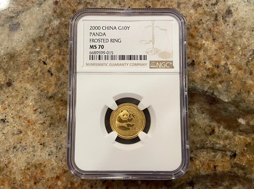 Photo of a 2000 Chinese Gold Panda 1/10 oz from an eBay listing that sold on May 20, 2026