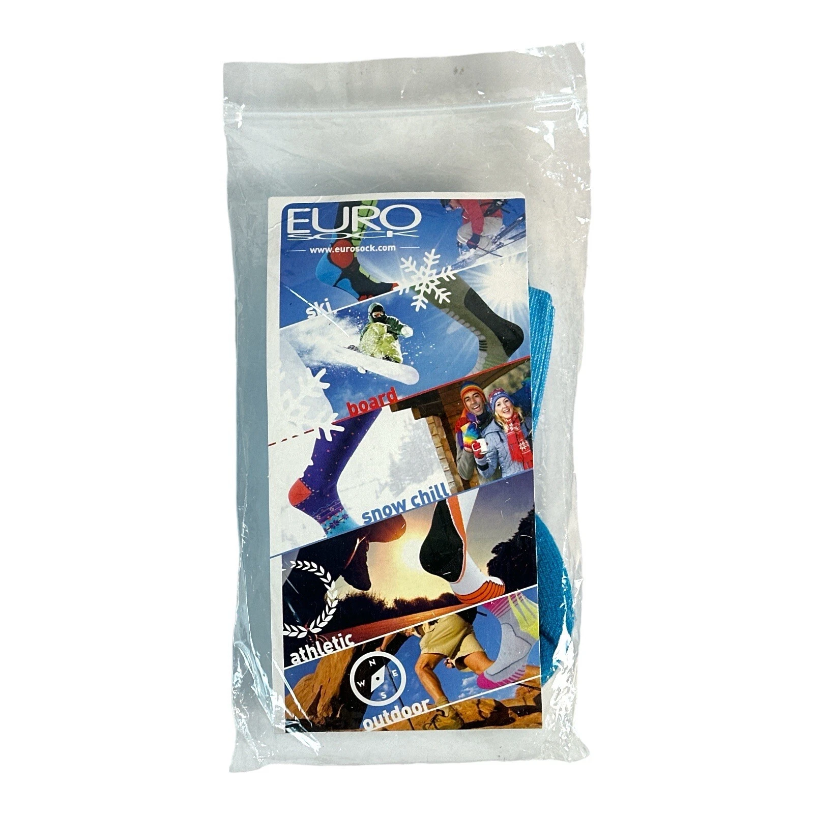 EUROSOCK   Chaussettes unisexes de ski Supreme Athletic Outdoor (1 Paire) Turquoise   Petit