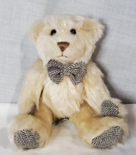 Vintage Teddy Bear Rare Plush Bear Tweed Tie No. 1482 Sitting Tan 7''