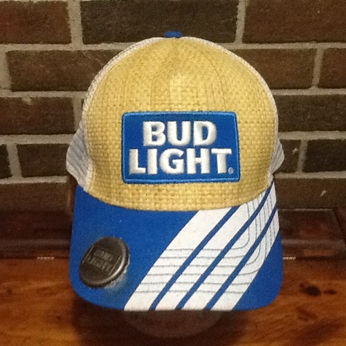 Bud Light Straw Bottle Opener SnapBack 
