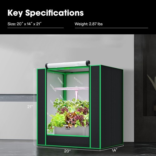 VIVOSUN Small Grow Tent 20”x14”x21” High Reflective Mylar Room Non Toxic - Picture 9 of 9