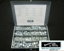 560 Piece Coarse & Fine Thread Nylon Lock Nut Assortment Zinc Plated